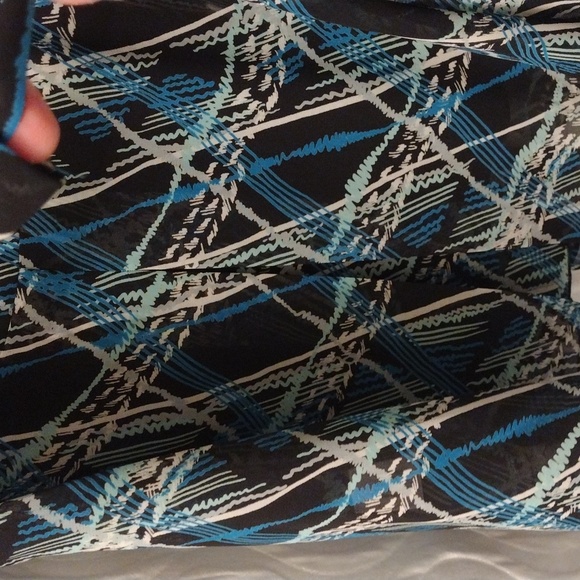 Apostrophe Sz M Sheer Ruffled Neck Pleated Gathered Waist Blouse Top w/ Camisole - Picture 10 of 11